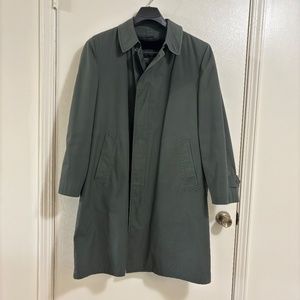 London Fog Claeth Cloth Faux Fur Lined Trench Maincoat Men's 42R